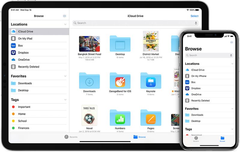 Quick Look preview Files app