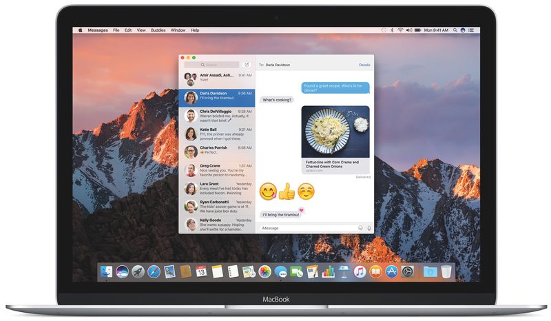 macOS Sierra desktop Messages image 001