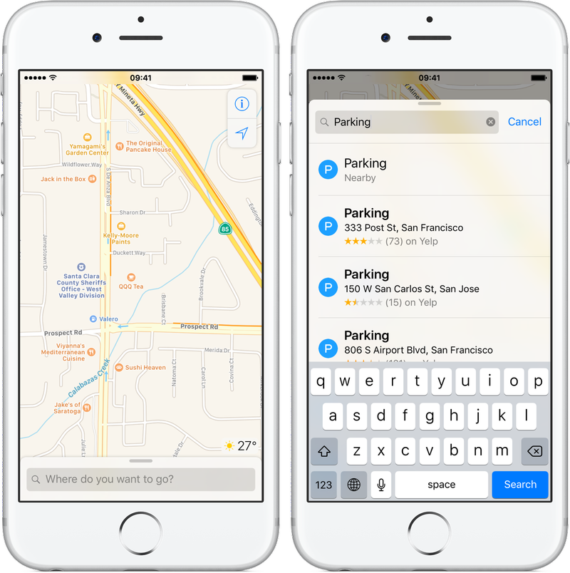 Apple MAps PArkopedia silver iPhone screenshot 002