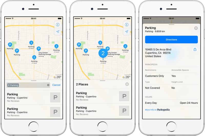 Apple MAps PArkopedia silver iPhone screenshot 001