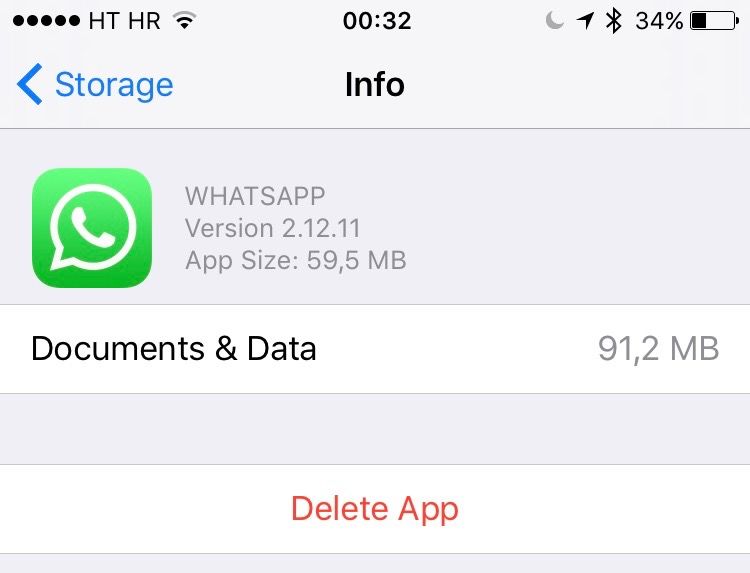 iOS 9 Gérer le stockage iPhone capture d