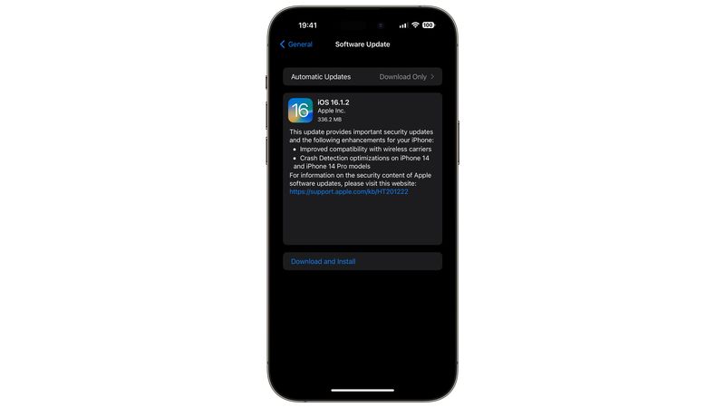iOS 16.1.2 Update Released.