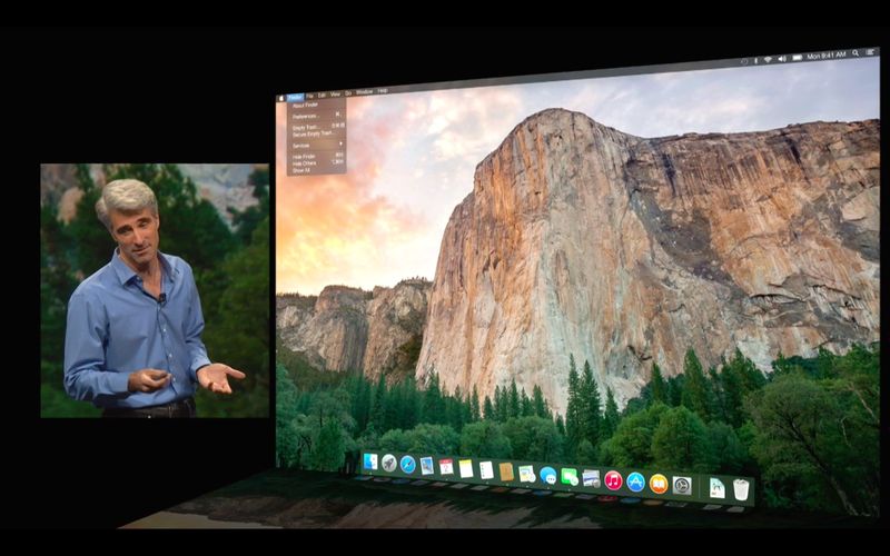 WWDC 2014 keynote (Yosemite dark mode 001)