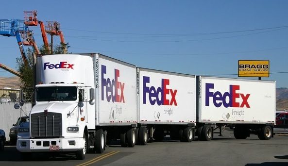 FedEx truck triples