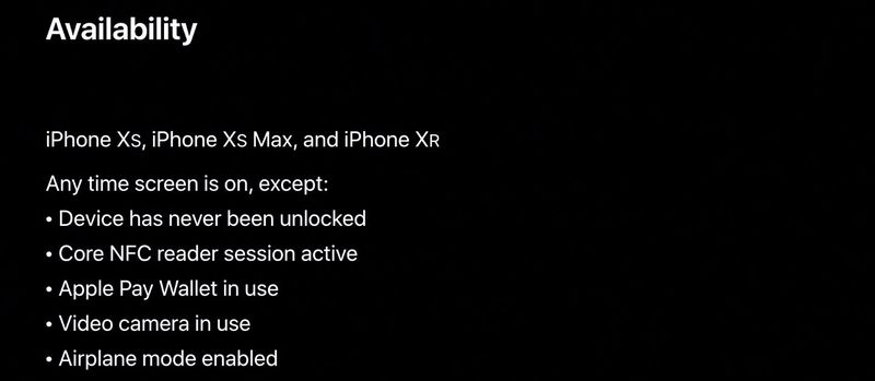 Apple iPhone Xs Core NFC Background Tag Reading : disponibilité