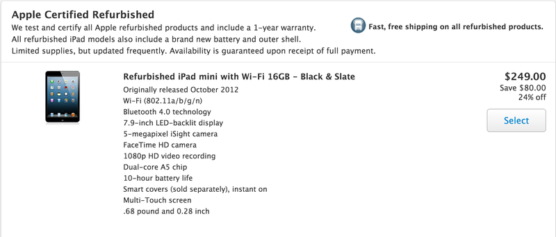 refurbished ipad mini drop