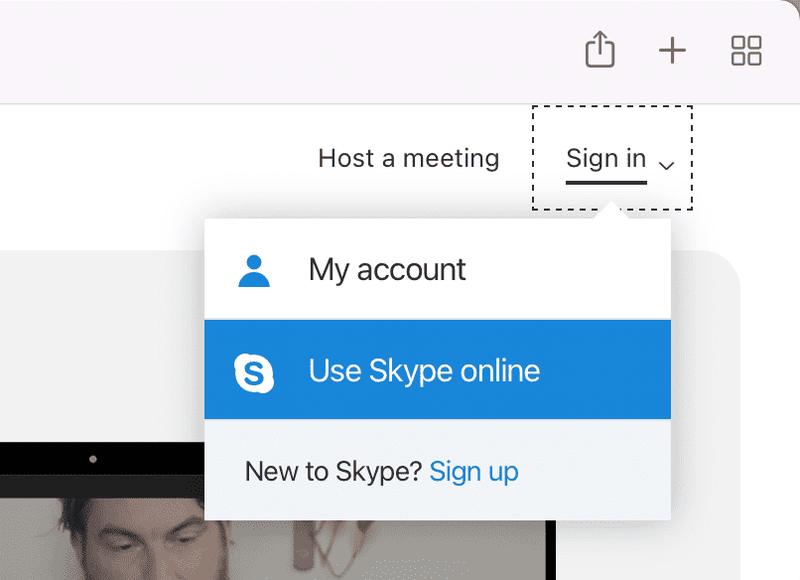 Connectez-vous à Skype