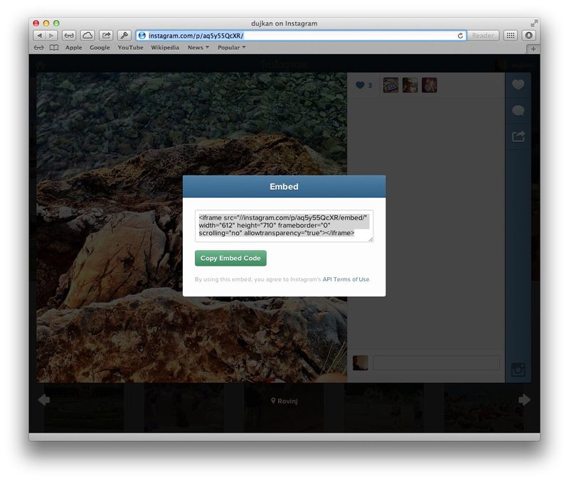 Instagram embedding 002