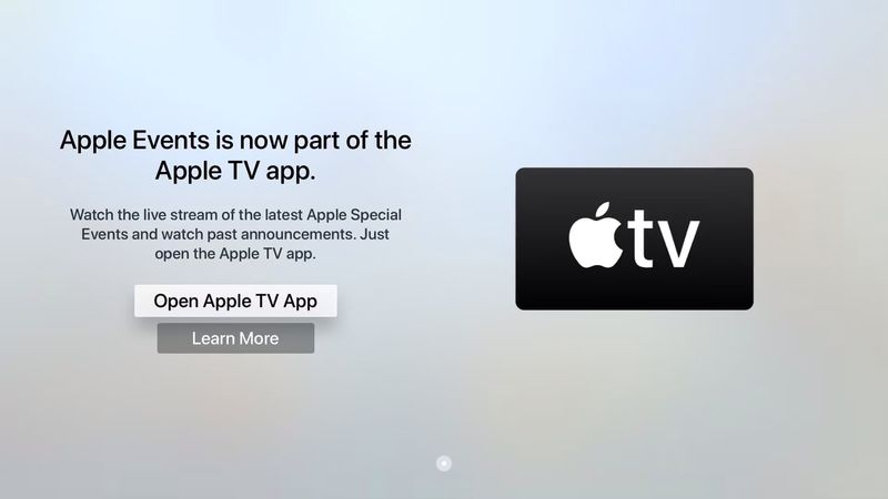 Watch Apple Silicon event - TV app splash screen
