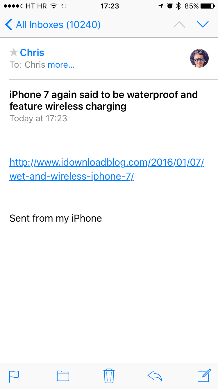 iOS 9 Safari how to email article iPhone screenshot 004