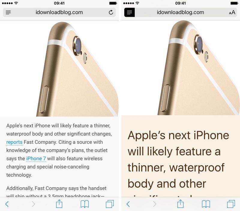 Email entire article content from Safari on iPhone