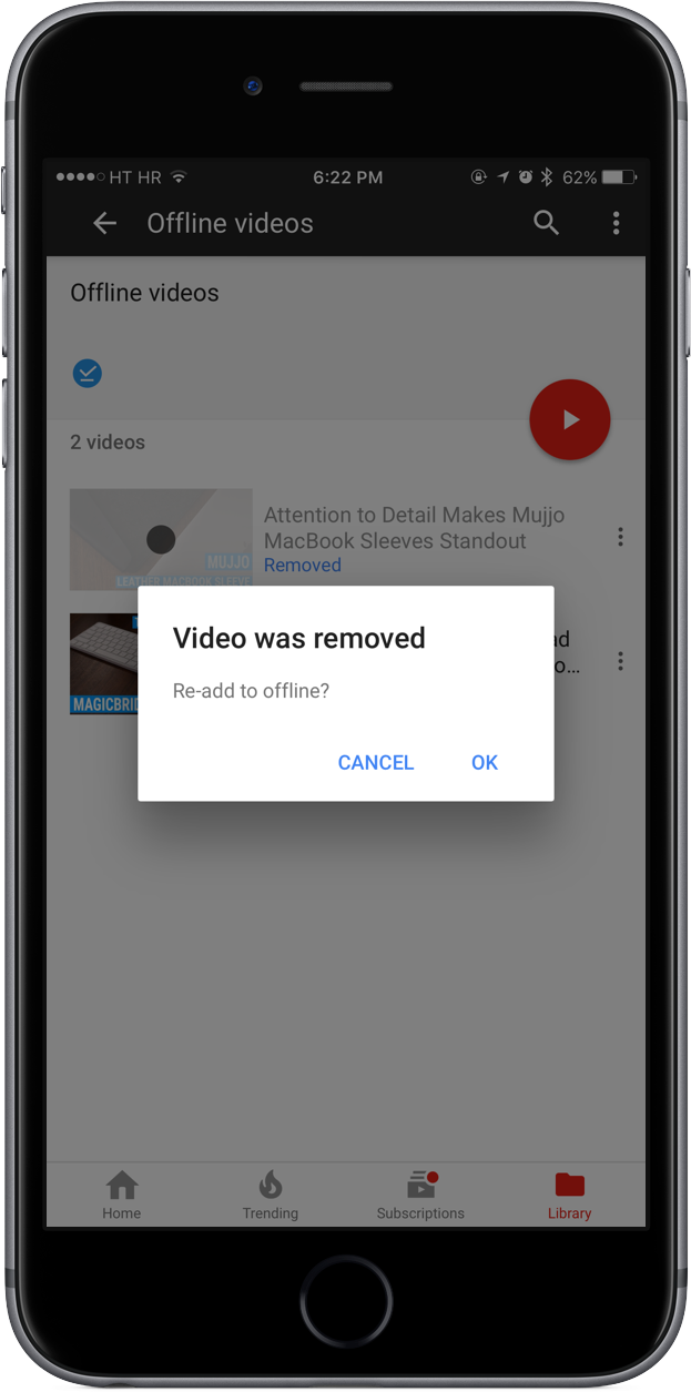 La vidéo a été supprimée