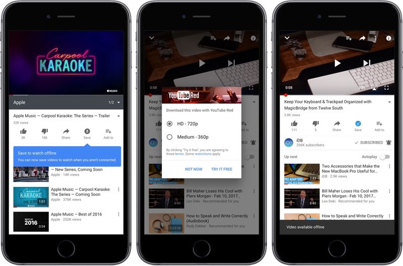 Enregistrer la vidéo youtube pour la regarder hors ligne