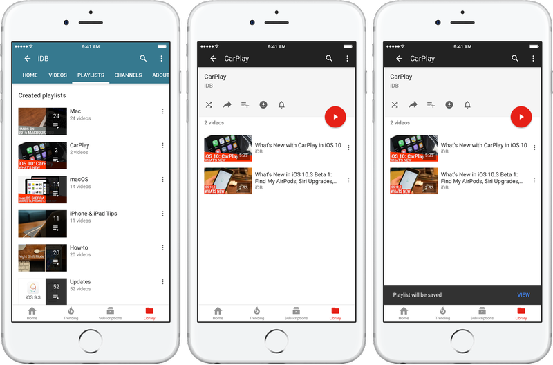 Enregistrer la liste de lecture youtube pour une visualisation hors ligne