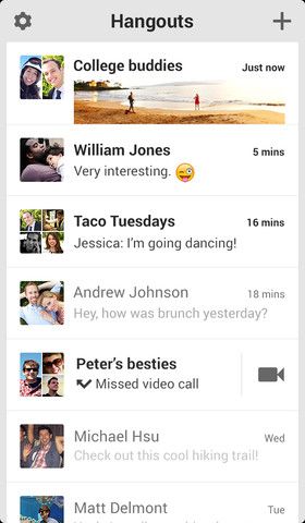 Hangouts 1.0 for iOS (iPhone screenshot 001)