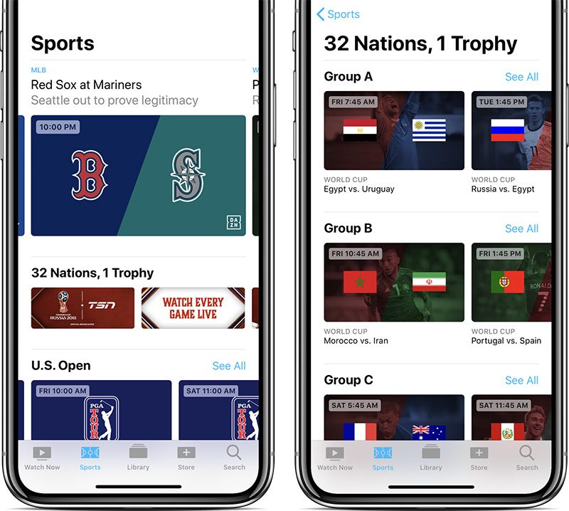 Live sports in Apple