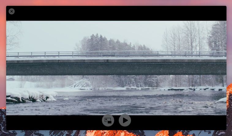 macOS Sierra Picture in Picture controls Mac screenshot 001
