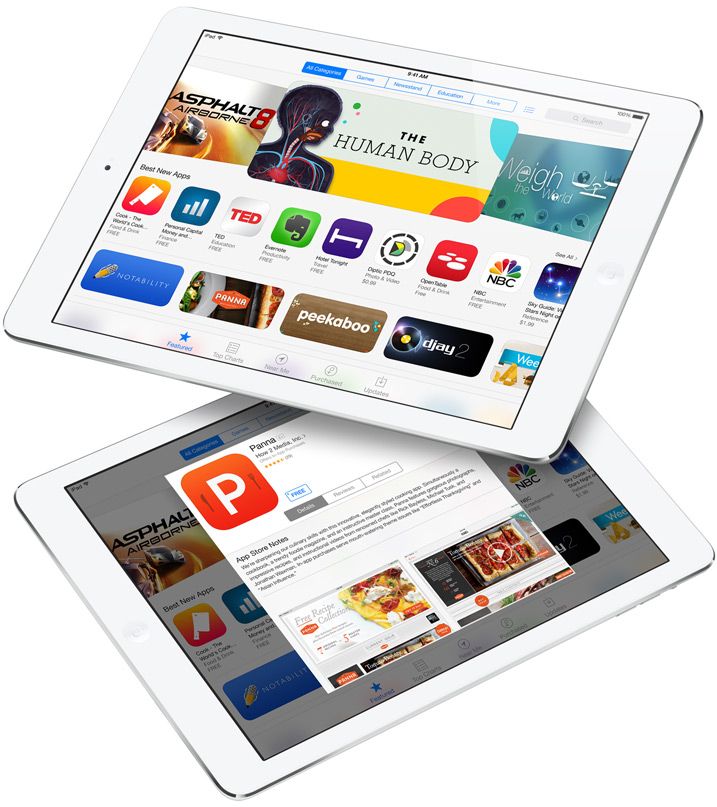 two iPad Air app store