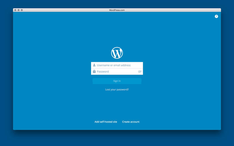 WordPress for OS X 1.0 Mac screenshot 001