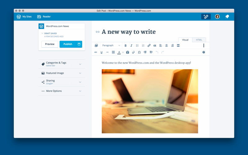 WordPress for OS X 1.0 Mac screenshot 002