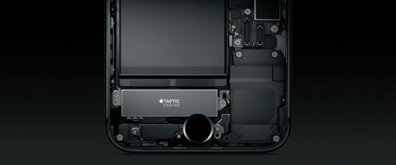 Taptic Engine above the Home button in iPhone 7