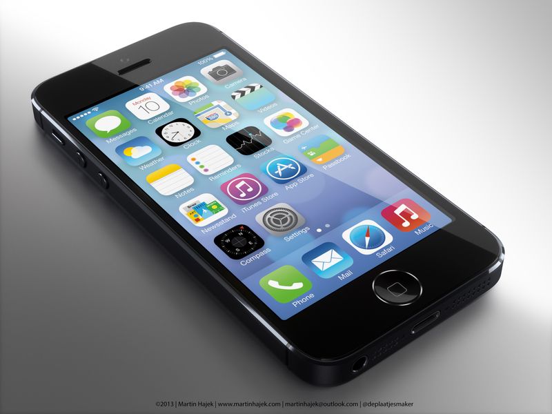 iPhone 5S (silver rounded Home button, Martin Hajek 002)
