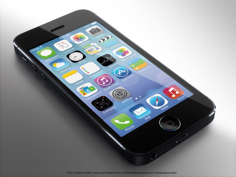 iPhone 5S (silver rounded Home button, Martin Hajek 003)