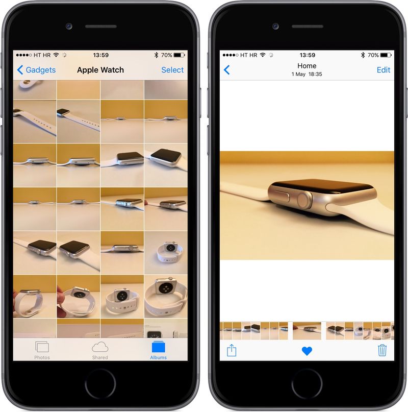 iOS 9 Photos scrub bar iPhone screenshot 001