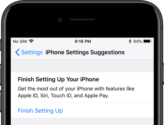 terminer la configuration de votre message iphone