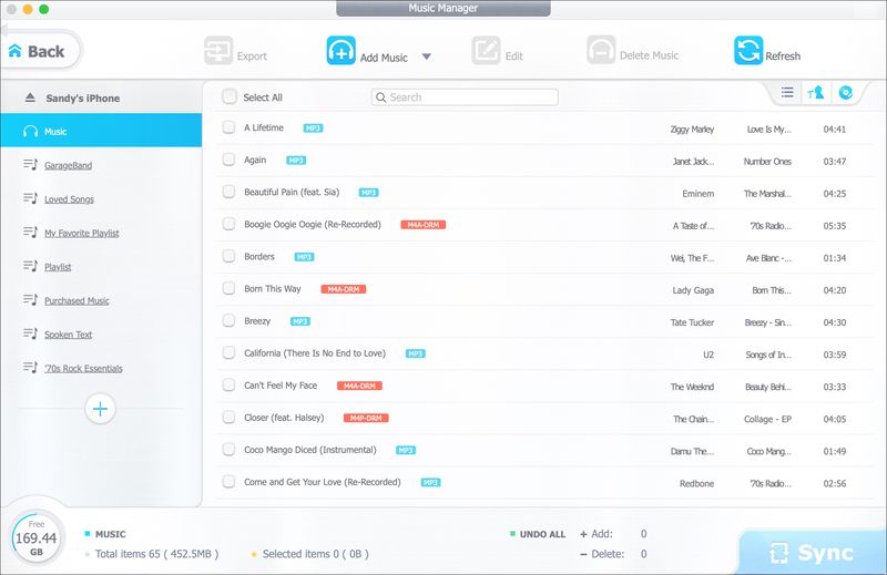 DearMob manage music on Mac