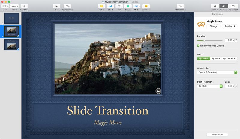 Keynote Magic Move Animation Sidebar