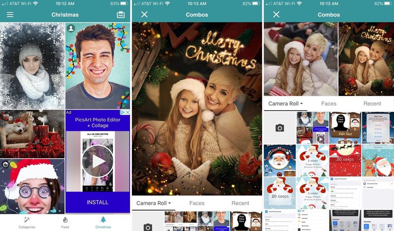 Applications iPhone pour photos de Noël