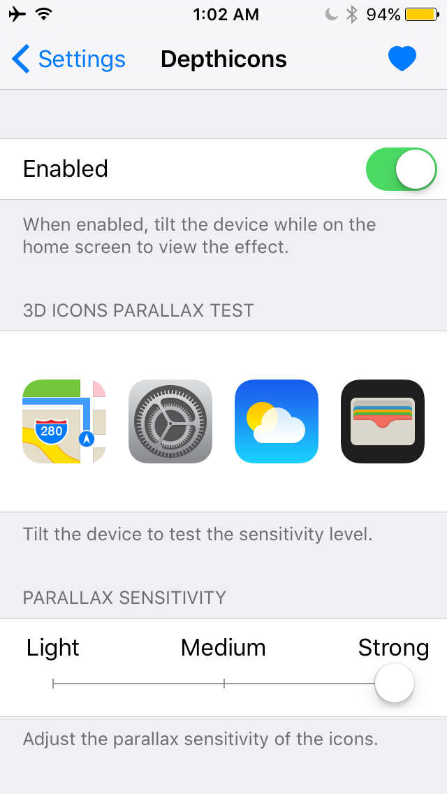 Depthicons preferences pane