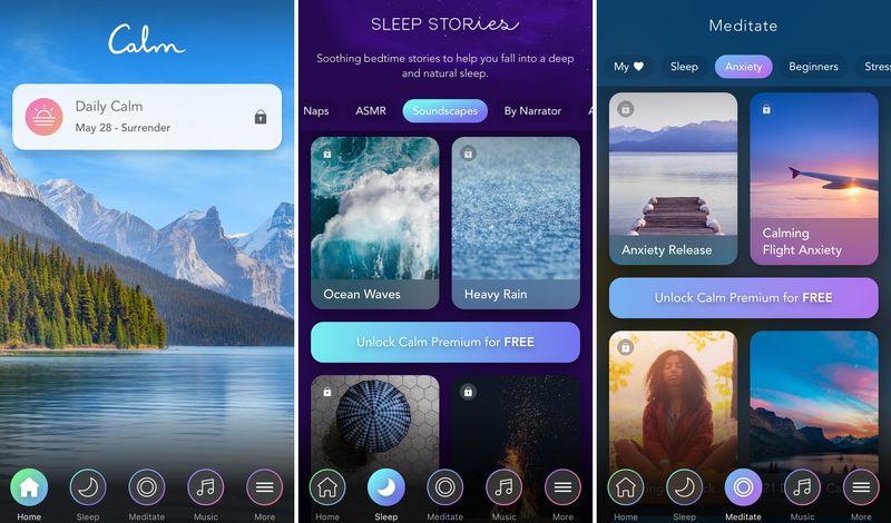 Calm app iPhone