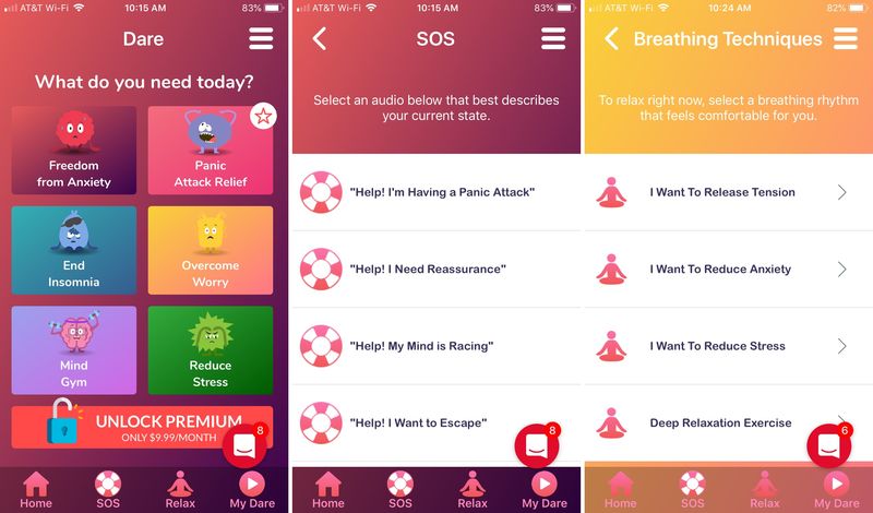 Dare app iPhone