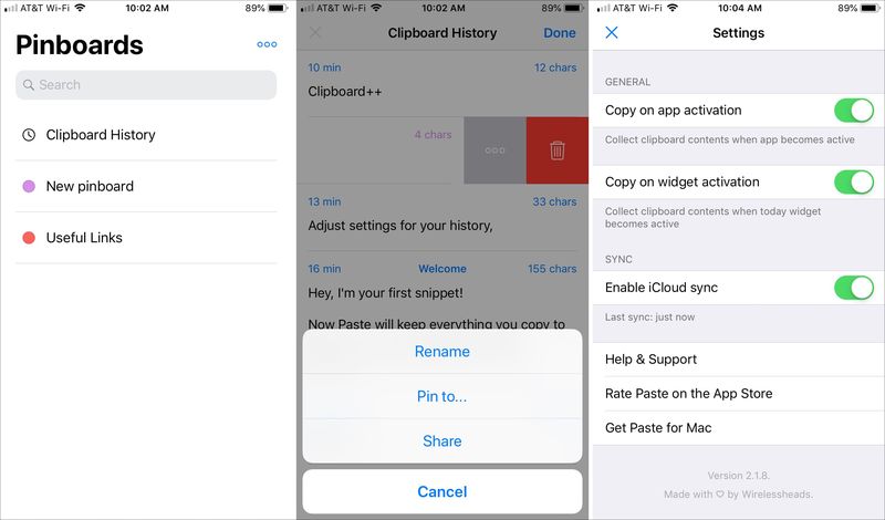 Paste 2 iPhone