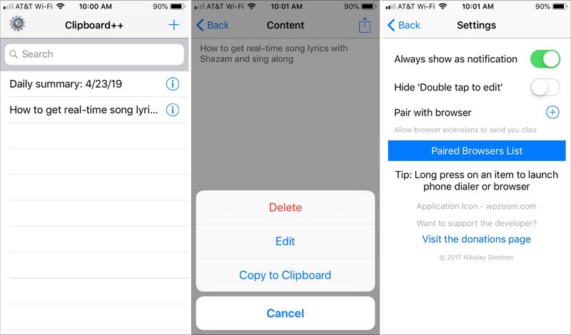 Clipboard plus plus iPhone
