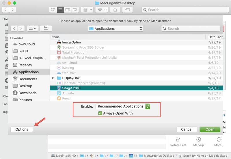 Always Open With on Mac