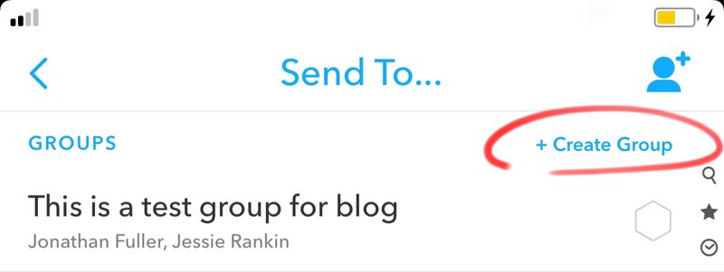 comment créer un groupe sur snapchat