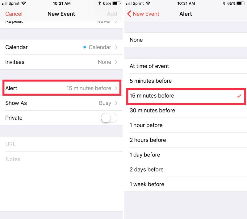 Change Event Alerts