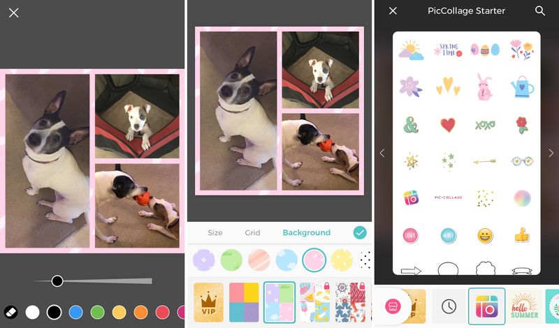 Application de collage de photos PicCollage pour iPhone