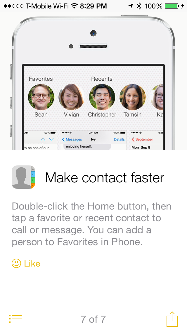 new tip ios 8 contacts
