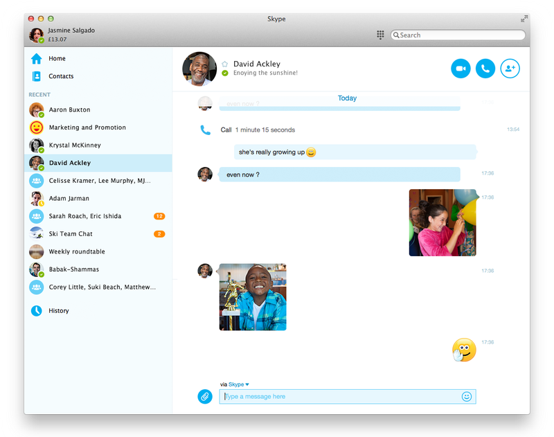 Skype for Mac 7.0 (screenshot 001)