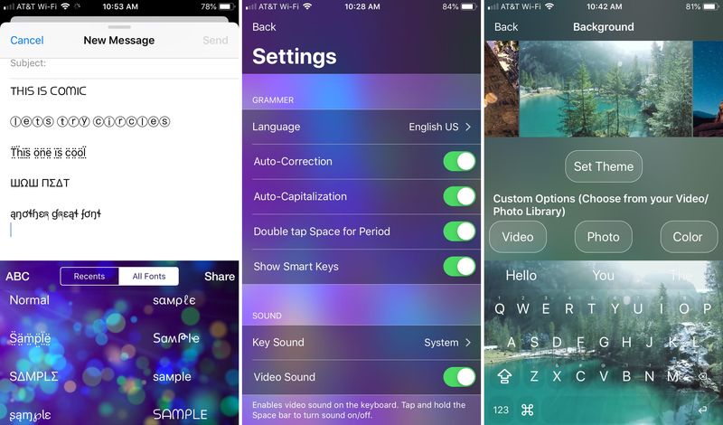 Nouvelle application Cool Fonts Keyboard sur iPhone