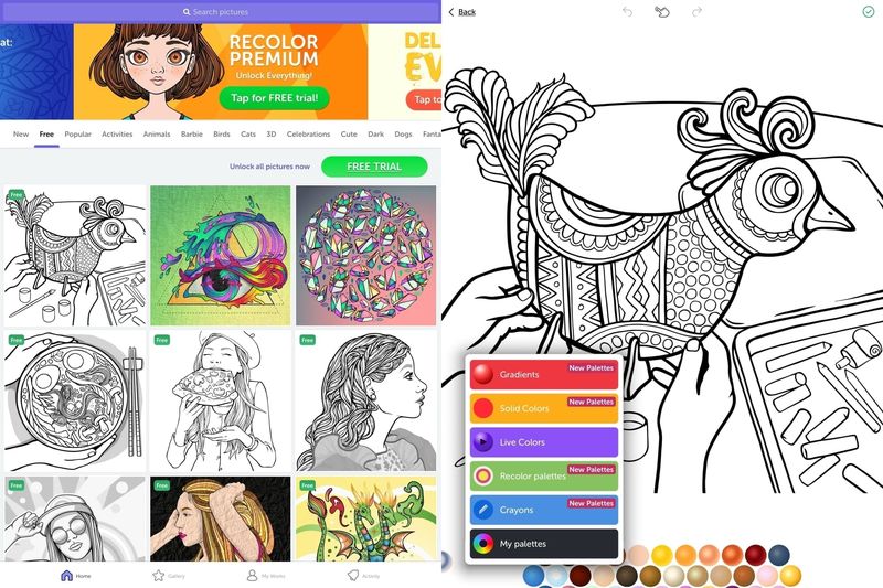 Recolorer sur iPad