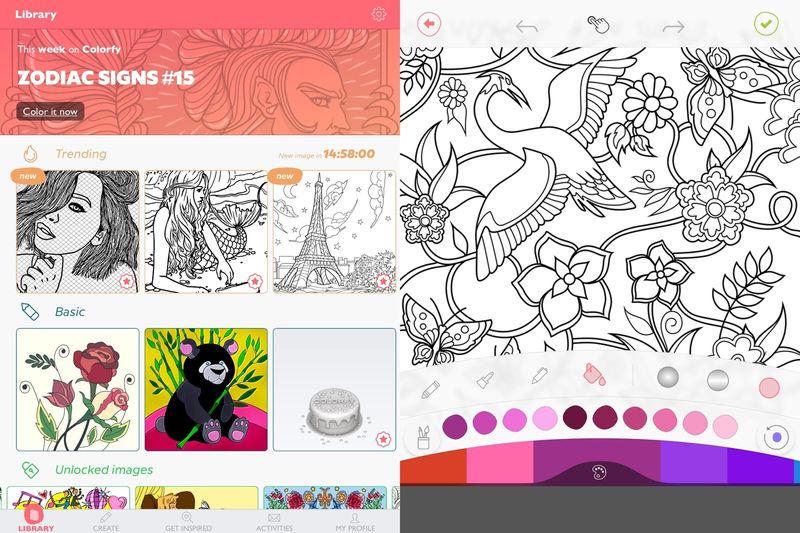Colorfy sur iPad