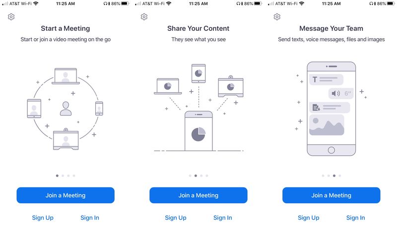 Zoom Meetings on iPhone
