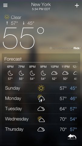 Yahoo Weather 1.0 for iOS (iPhone screenshot 002)