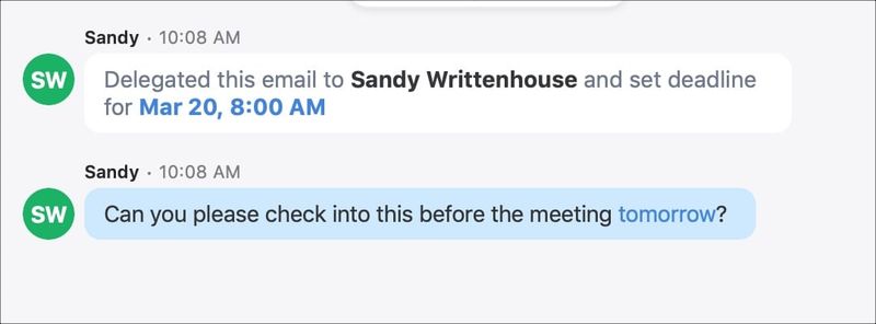 Delegated Spark Email on Mac