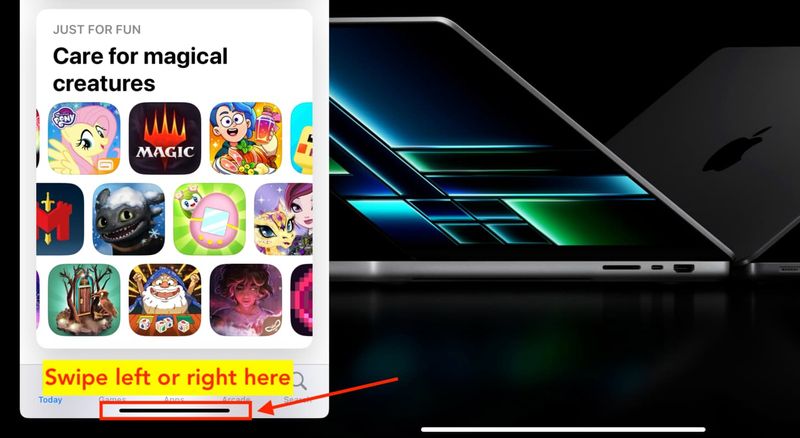 Swipe left right on Slide Over window Home indicator to switch between open Slide Over apps